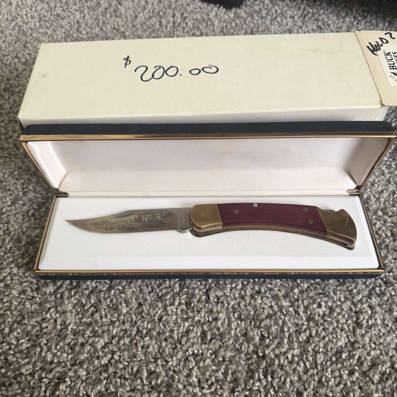 Harley Davidson Country Roads Limited Series Buck 110 Folding Knife
