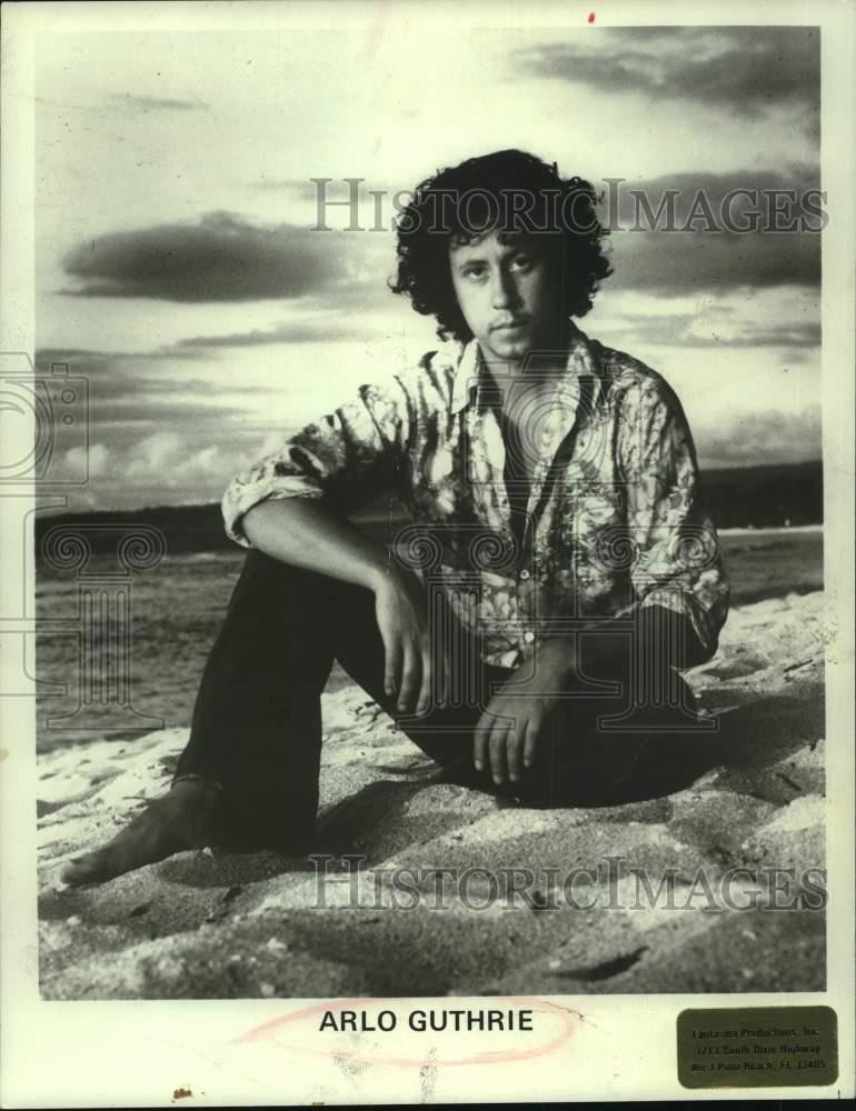 1987 Press Photo Arlo Guthrie, American folk singer - lrp12219