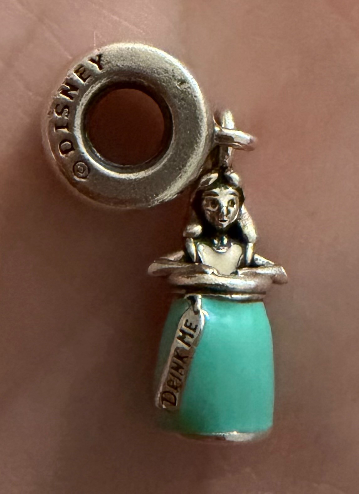 Disney Parks Pandora Alice Drink Me Bottle Dangle Charm S925 Retired New w/o Box Disney Parks Pandora Alice Drink Me Bottle Dangle Charm S925 Retired New w/o Box