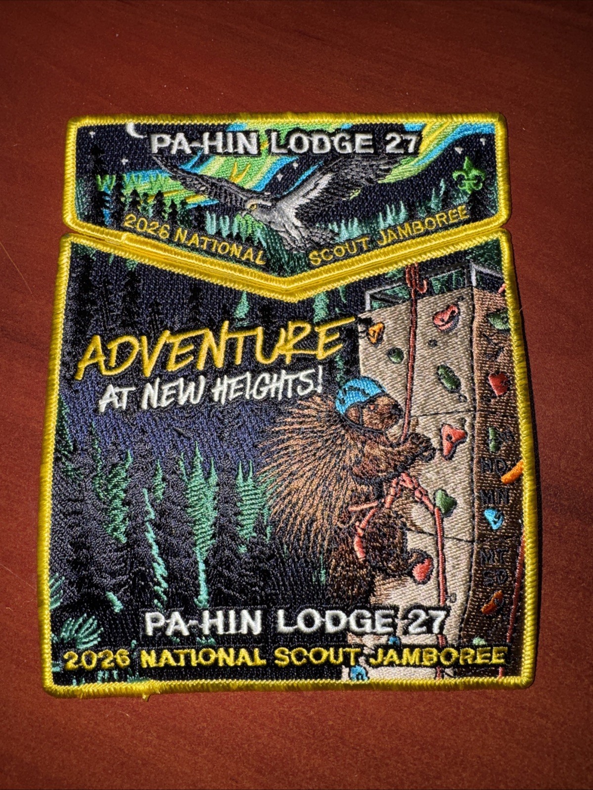 Northern Lights Council Pa-hin Lodge 27 OA 2026 National Jamboree Bird Yellow
