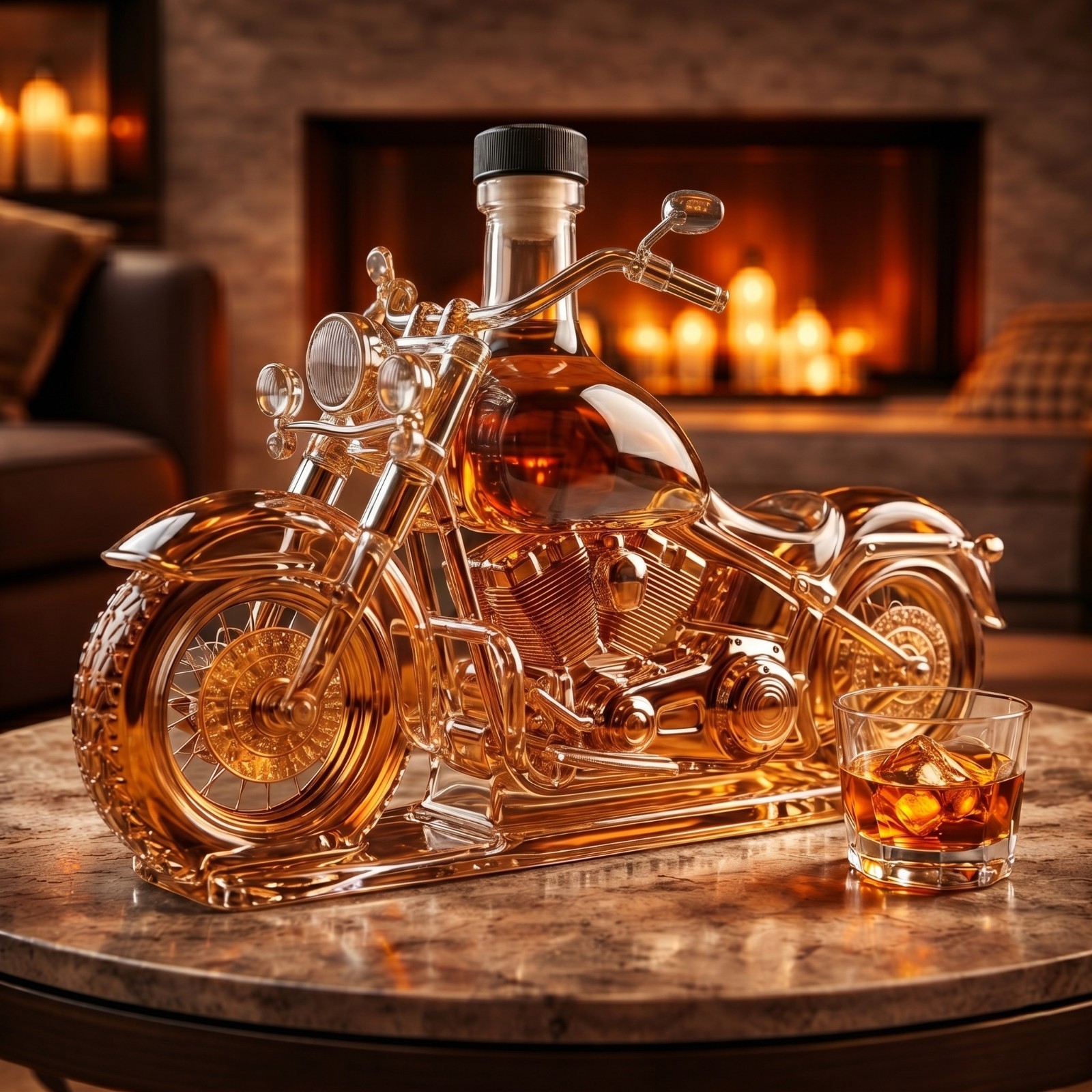 Motorcycle Whiskey Decanter – Vintage Collector Edition