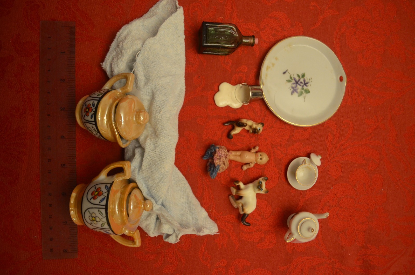 Vintage porcelain miniatures for dollhouse lot