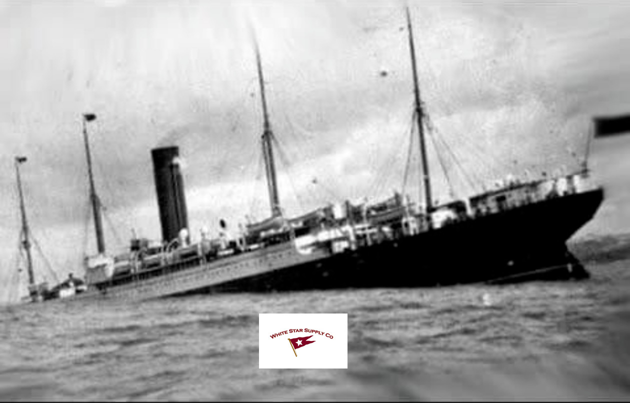 Carpathia, the ship that rescued Titanic, sinking July 17, 1918 reprint