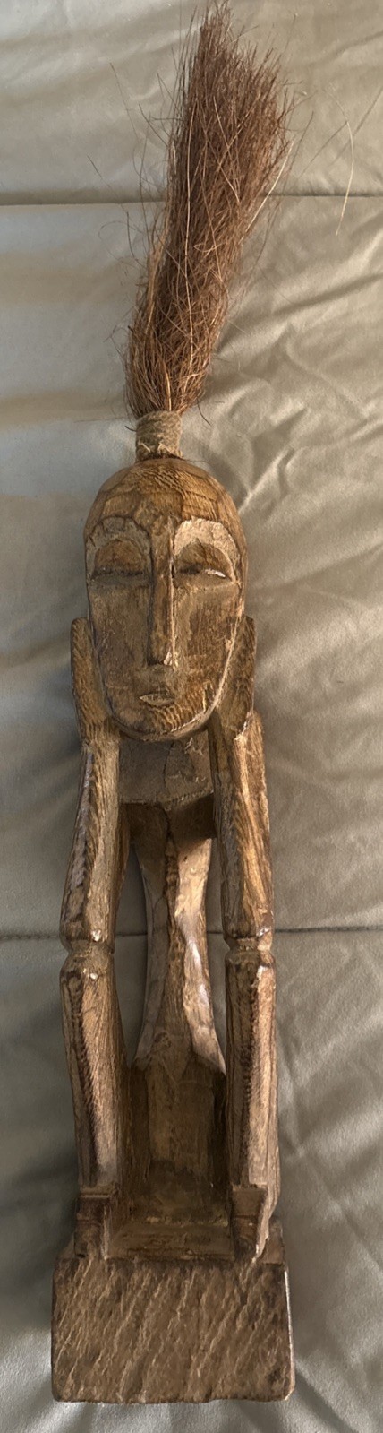 Crouching ancestor Protective figure Leti 17” early 20th century Indonesia EUC Crouching ancestor Protective figure Leti 17” early 20th century Indonesia EUC