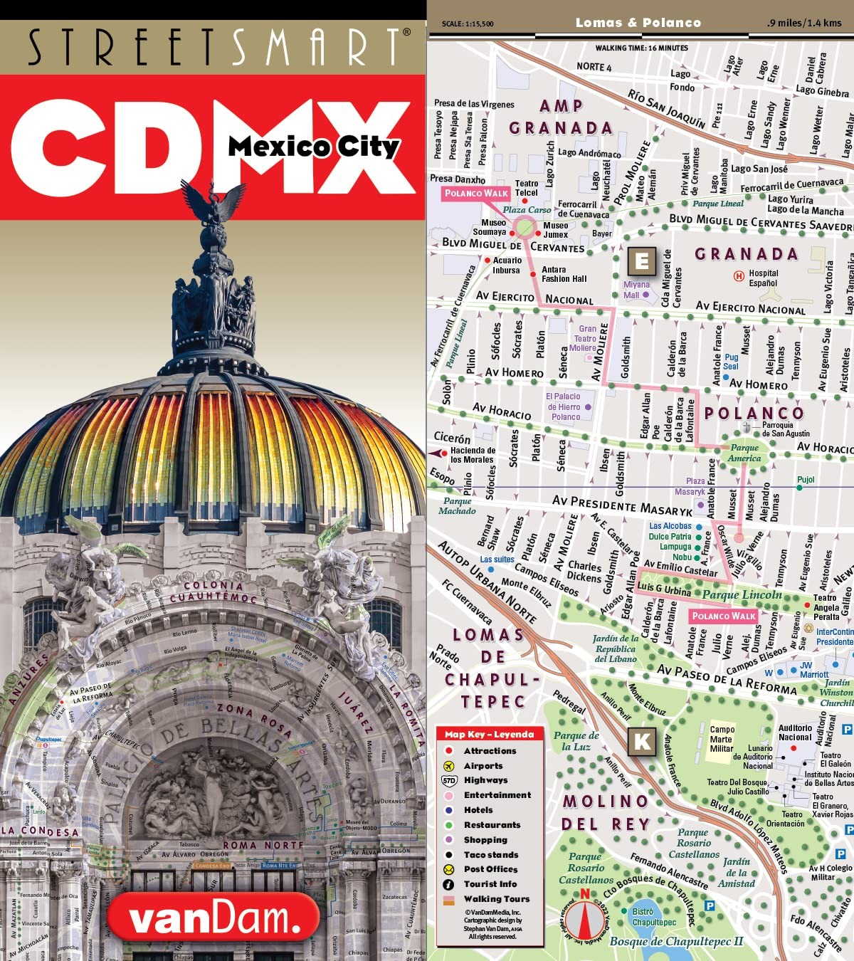 StreetSmart Mexico City Map by VanDam – Laminated Center Street of... StreetSmart Mexico City Map by VanDam – Laminated Center Street of...
