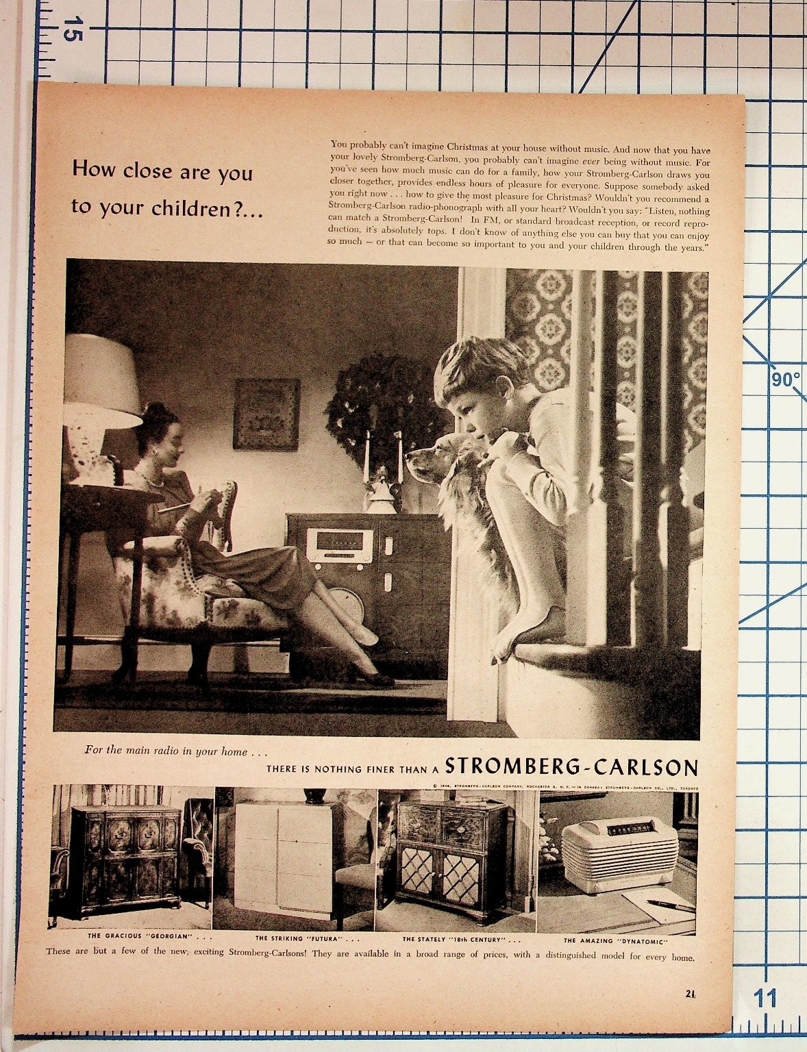 1946 Stromberg-Carlson Radio-Phonograph Vintage Ad Family Music Rochester NY 1946 Stromberg-Carlson Radio-Phonograph Vintage Ad Family Music Rochester NY