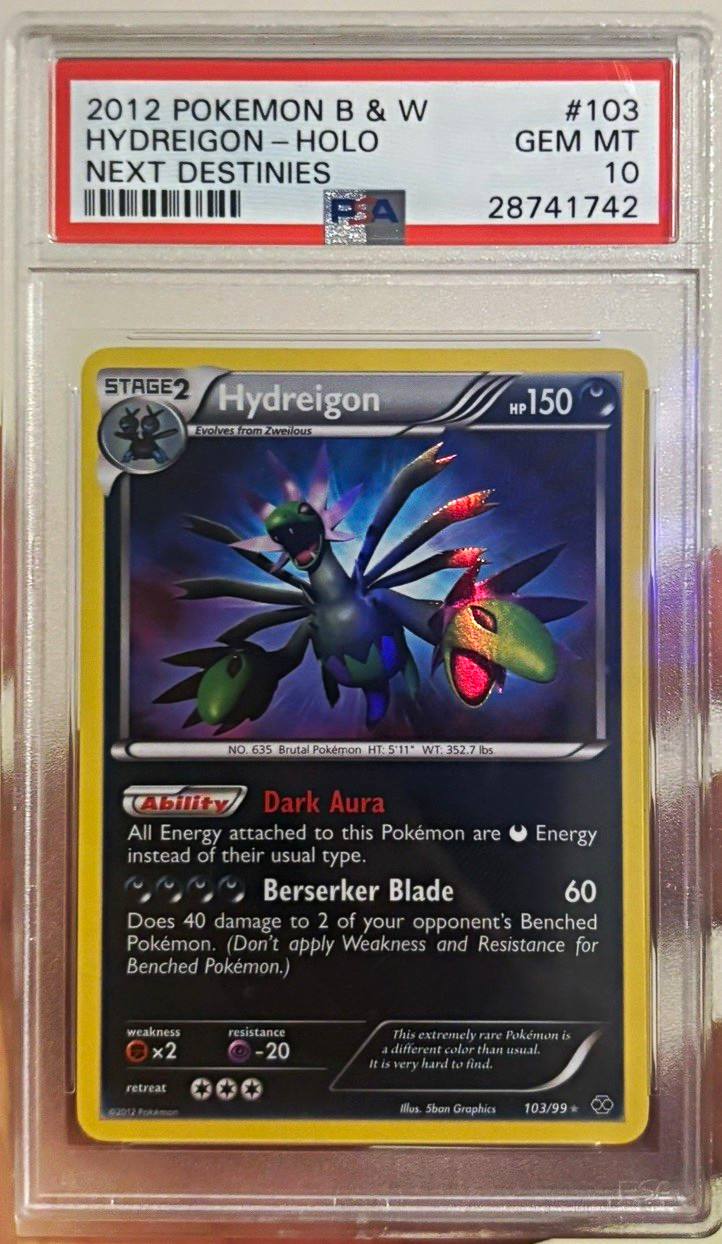 Pokémon 2012 Next Destinies Hydreigon Holo 103/99 English PSA 10 (Pop 14)