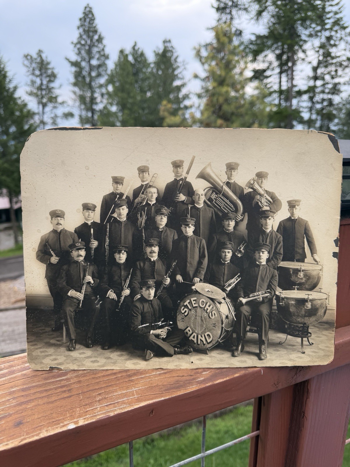 Stech’s Band Group Portrait c1890s Young Musicians Cabinet Card Photo Marching Stech’s Band Group Portrait c1890s Young Musicians Cabinet Card Photo Marching