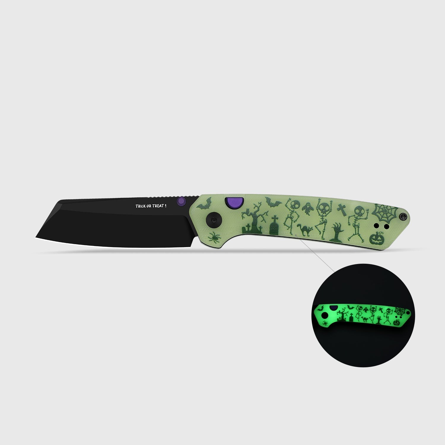 KIZER HALLOWEEN GREEN G10 MADRAC V3693BSHW1