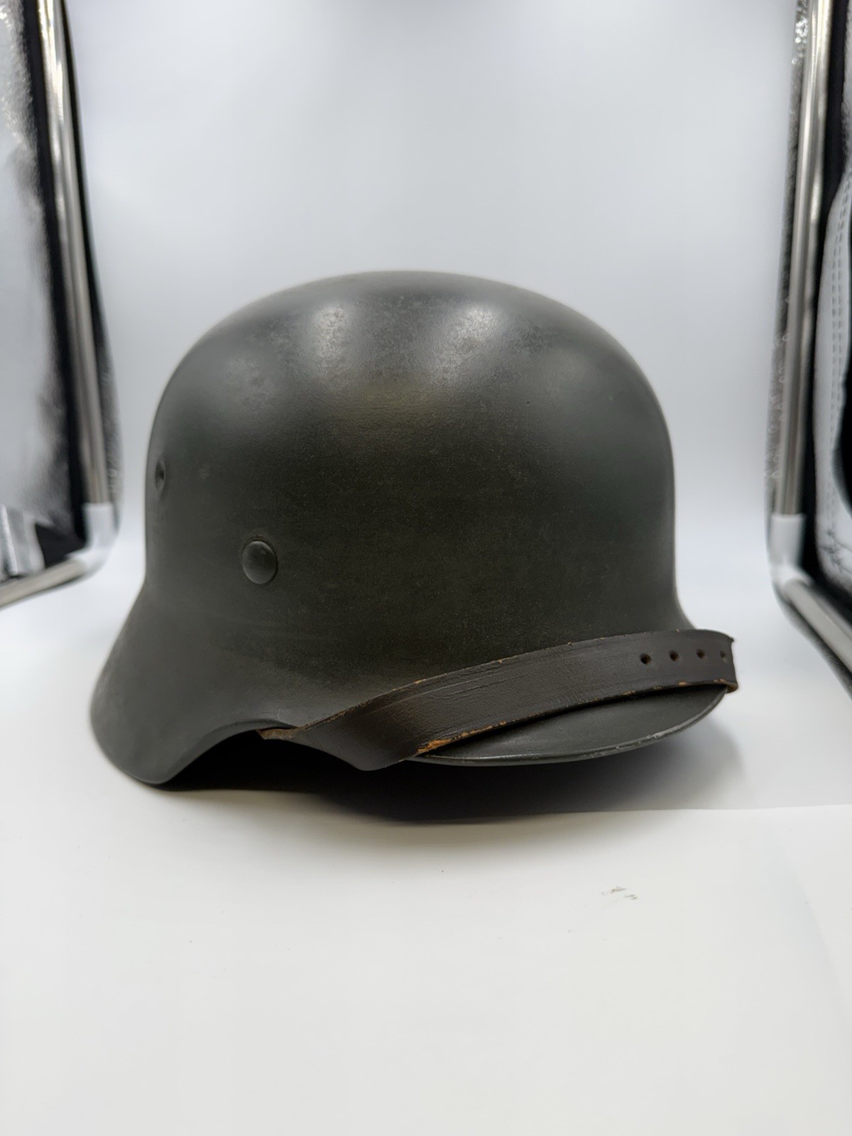 WWII German Steel Military M40 Helmet Reenactment Grade With Liner WWII German Steel Military M40 Helmet Reenactment Grade With Liner