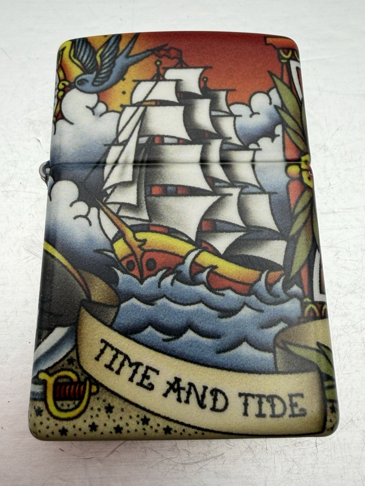 2023 Nautical Tattoo Wrap Around Zippo Lighter New 2023 Nautical Tattoo Wrap Around Zippo Lighter New