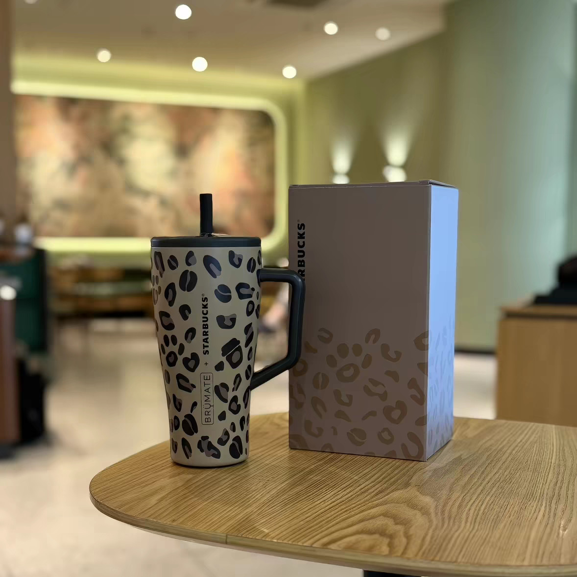 Starbucks 2026 China Retro Leopard Print Series 30oz Stainless Steel Straw Cup