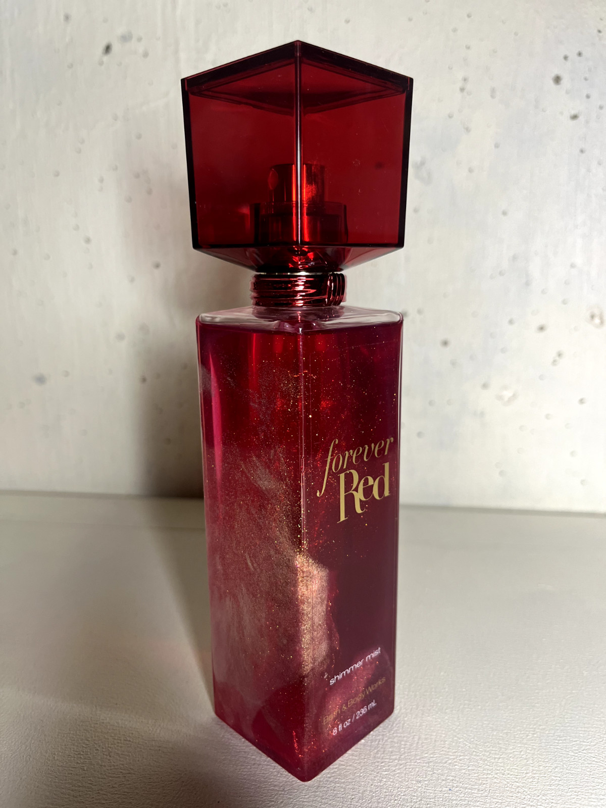 Bath & Body Works FOREVER RED Shimmer Mist 8oz Fragrance Spray RARE