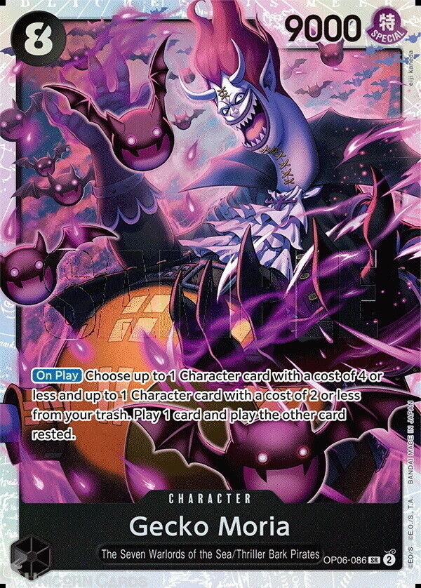OP06-086 Gecko Moria : Super Rare One Piece English TCG Card : OP06: Wings Of Th