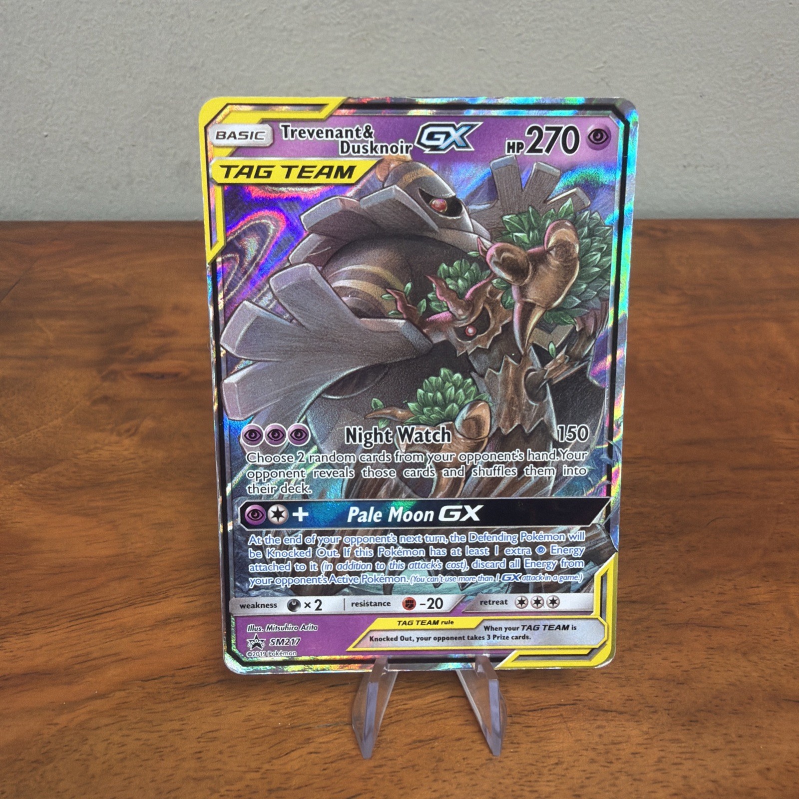 Trevenant & Dusknoir GX SM217 Black Star Promo MP Condition