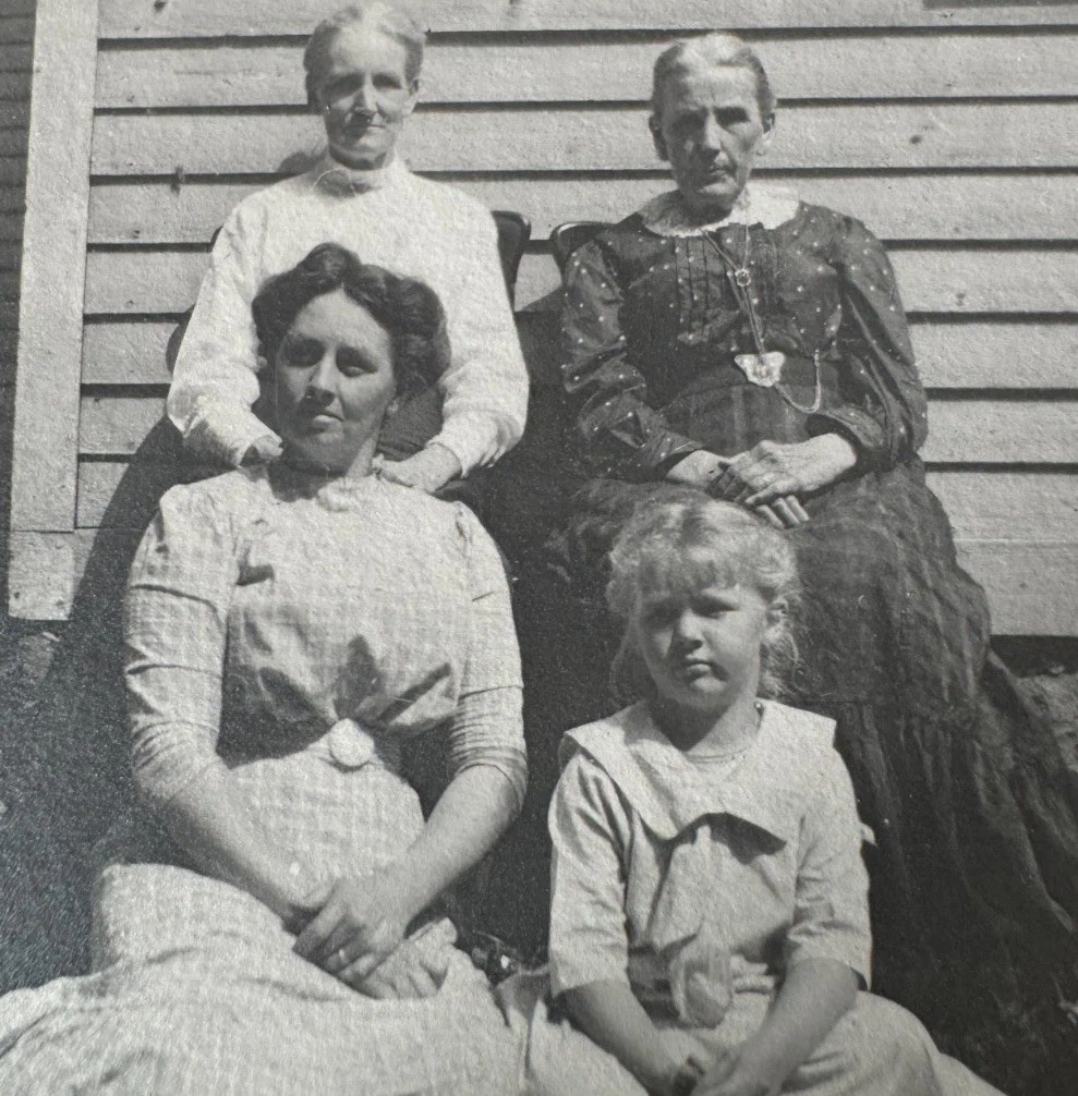 Antique Four Generation Female Real Photo Post Card Back Identified Antique Four Generation Female Real Photo Post Card Back Identified