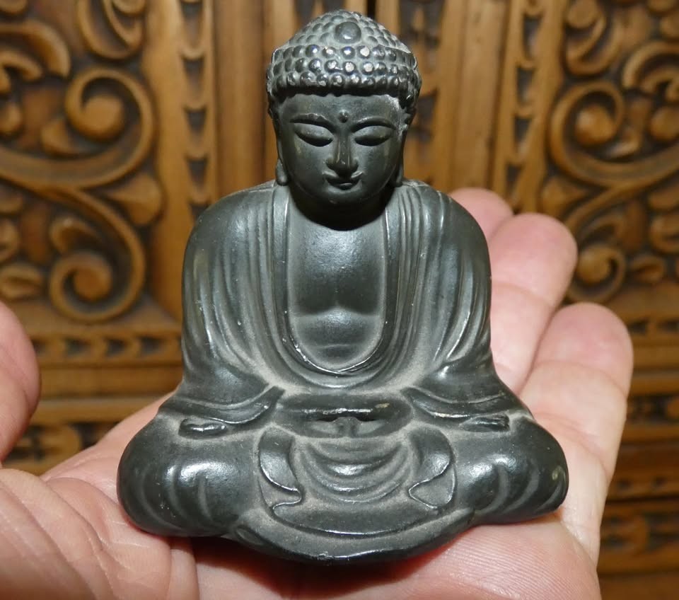 Vintage Cast Metal Buddha Statue