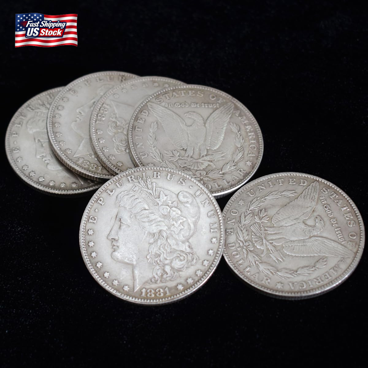 6 Pcs Morgan Dollar Can Be Attracted by Magnets Coin Magic Props 6 Pcs Morgan Dollar Can Be Attracted by Magnets Coin Magic Props