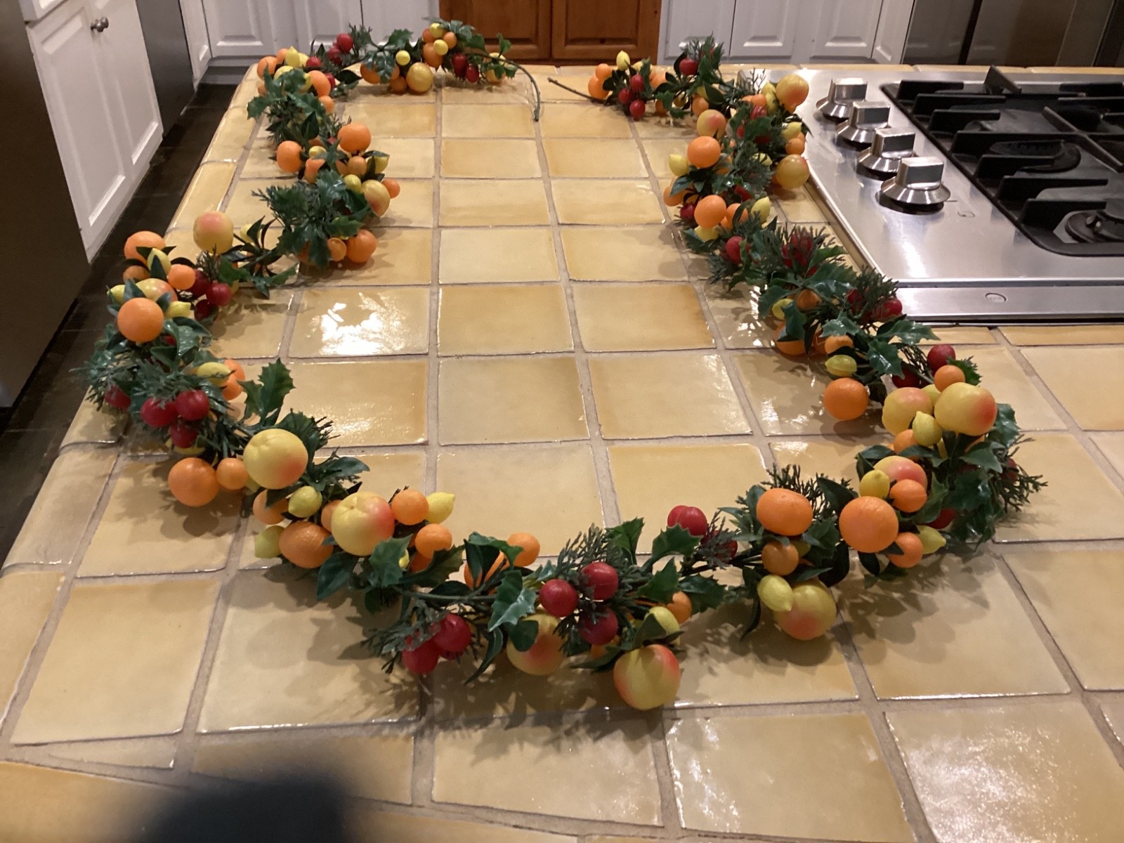Vintage Plastic Fruit Garland 8 FT. 