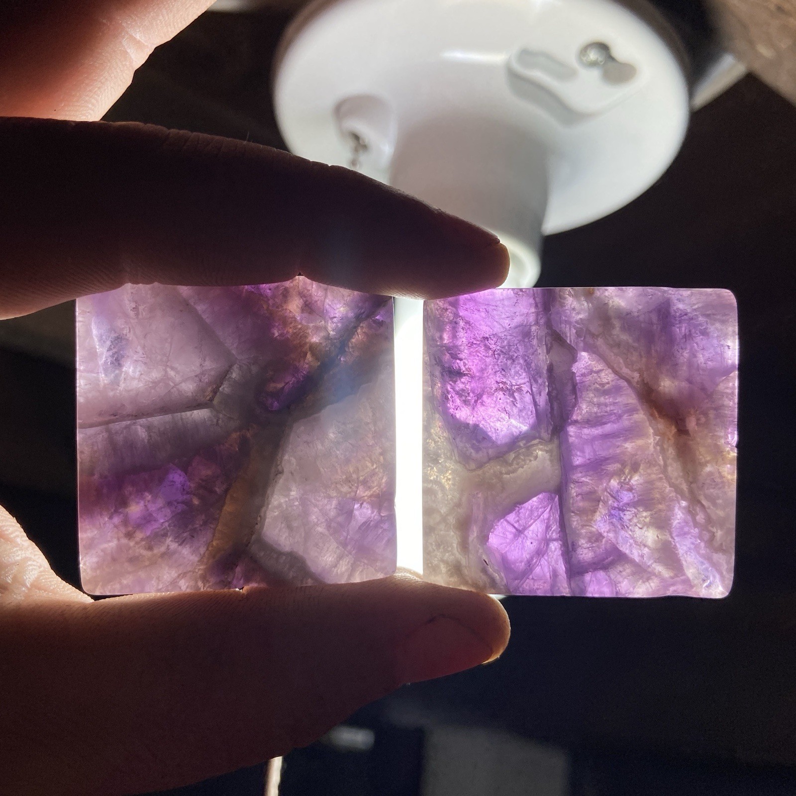 Amazing Polished Amethyst Square Slabs 2 Piece 1.73 Oz Amazing Polished Amethyst Square Slabs 2 Piece 1.73 Oz