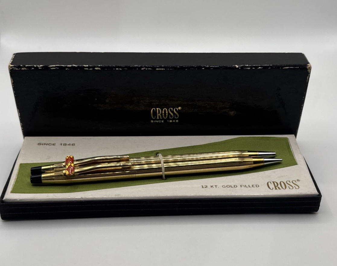 Vintage Cross 12KT Gold-Filled Pen & Pencil Set (Orkin Corporate Edition)