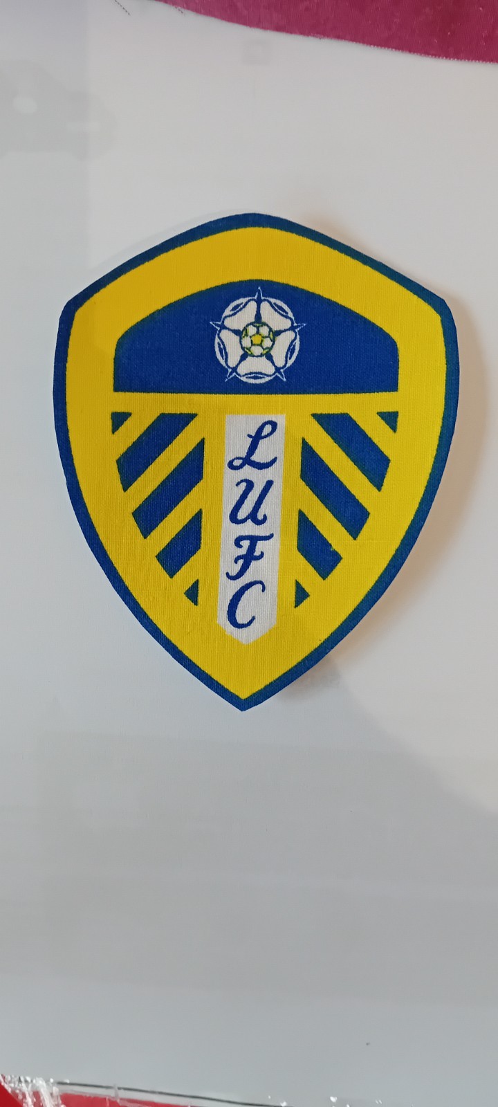 Leeds United Upcycled Cotton Iron on Crest Badge patch LUFC Leeds United Upcycled Cotton Iron on Crest Badge patch LUFC