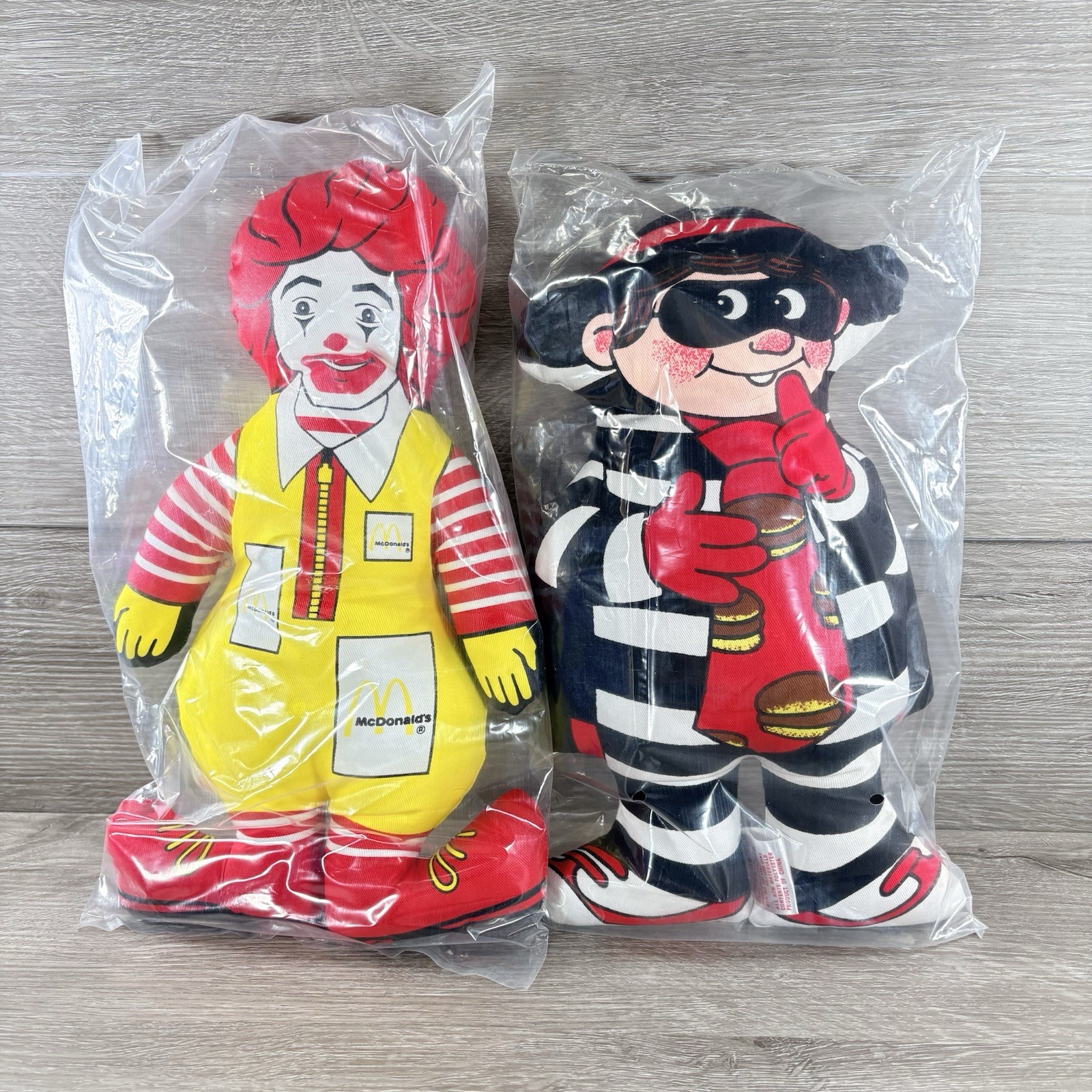 Vintage 1980’s McDonald\'s Ronald McDonald / Hamburglar Dolls NEW SEALED