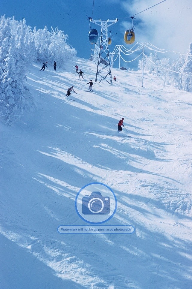SKIERS AT SUGARBUSH VERMONT 1959 4X6 POSTCARD PHOTO