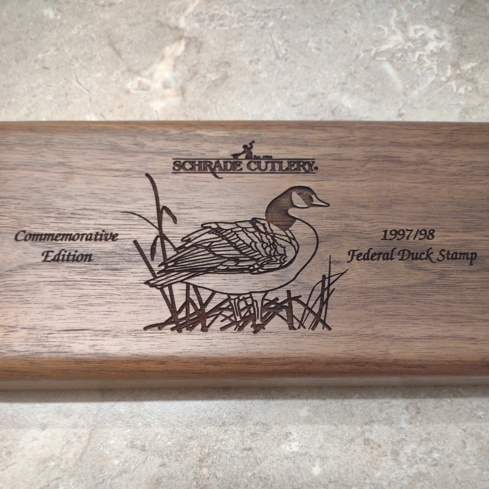 Schrade Cutlery 1997/1998 Federal Duck Stamp Commemorative Edition Knife BOX SET