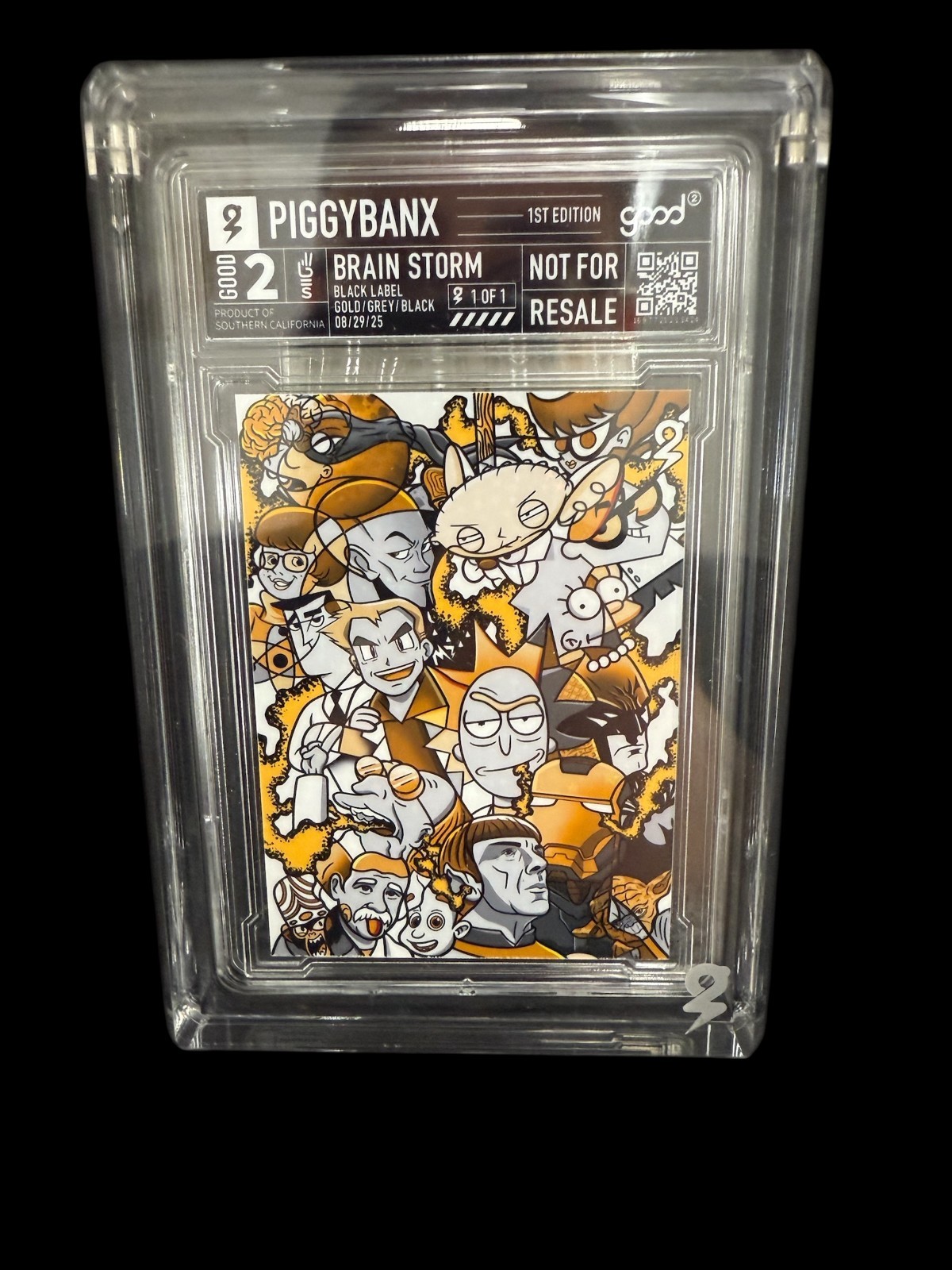 PiggyBanx Piggy Banx Brain Storm Galactic Variant Black Label 1/1 PiggyBanx Piggy Banx Brain Storm Galactic Variant Black Label 1/1