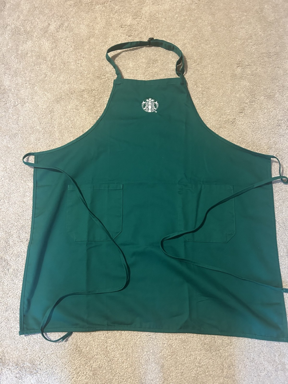 NEW Starbucks Uniform Apron Embroidered Barista Pockets Adjustable Neck Ties