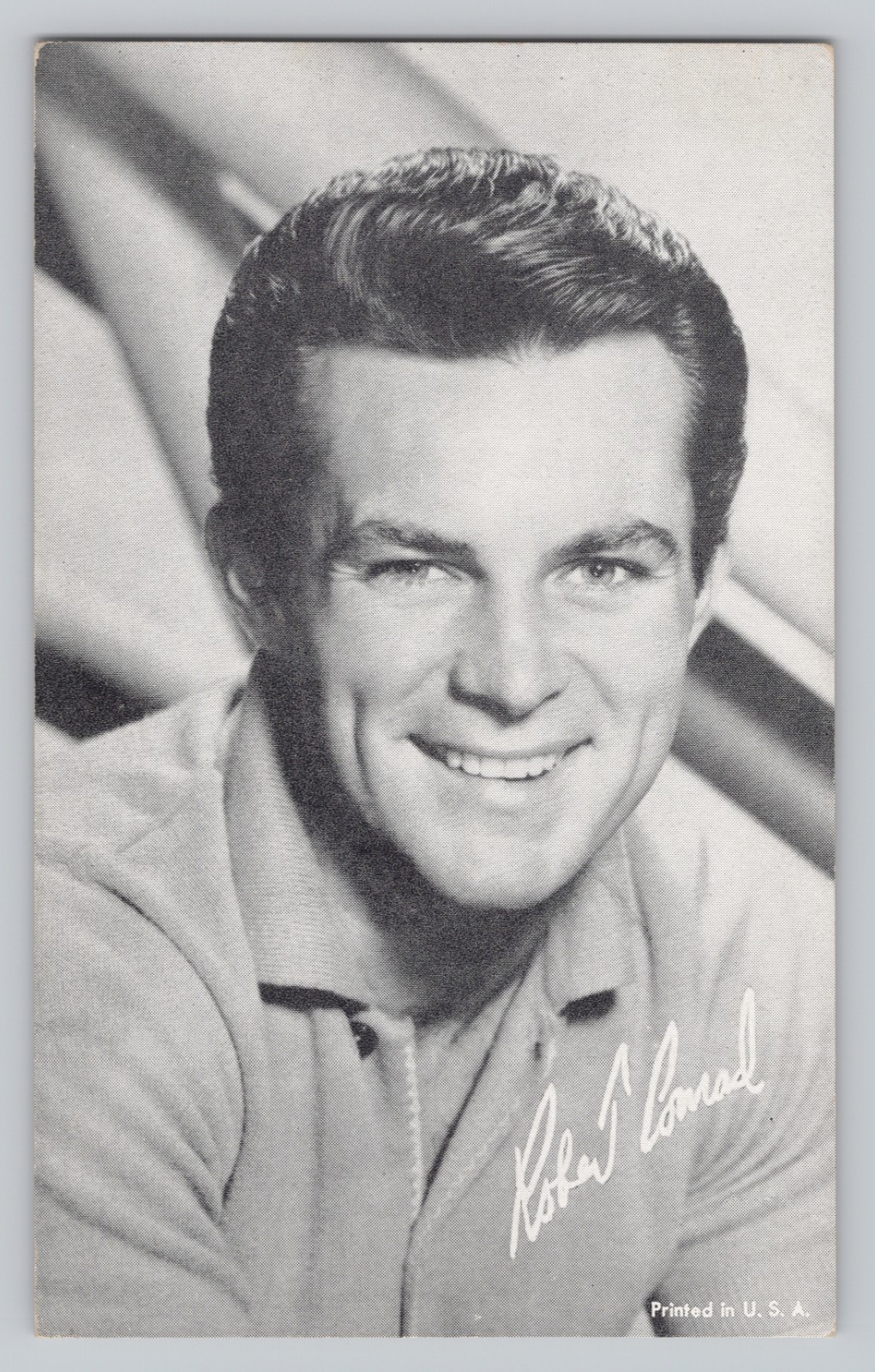 Robert Conrad c1960s TV Stars Actor Exhibit Supply Co Arcade Card Robert Conrad c1960s TV Stars Actor Exhibit Supply Co Arcade Card