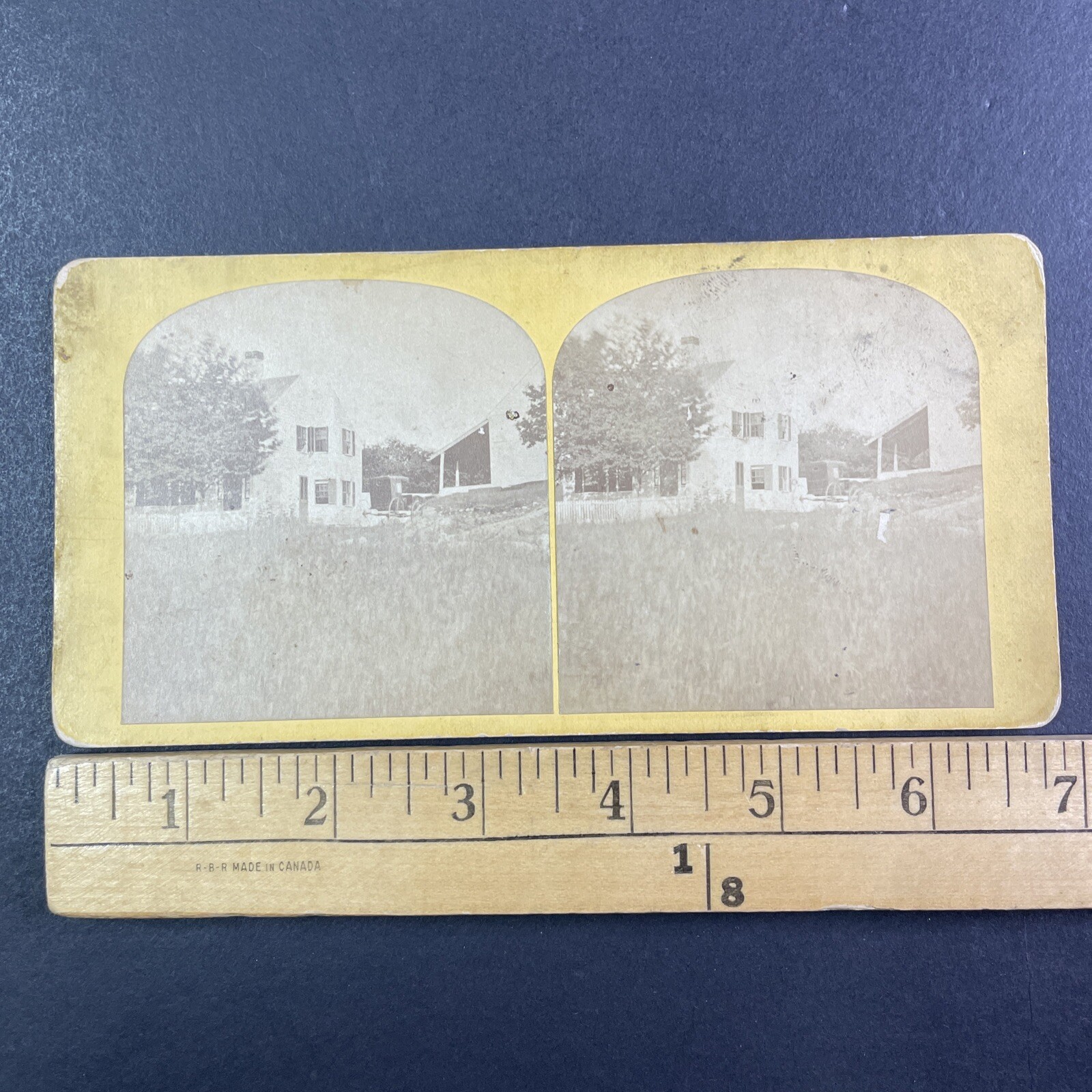 North Reading MA Stereoview William N. Hobbs House Barn 1870s Flat Mount North Reading MA Stereoview William N. Hobbs House Barn 1870s Flat Mount