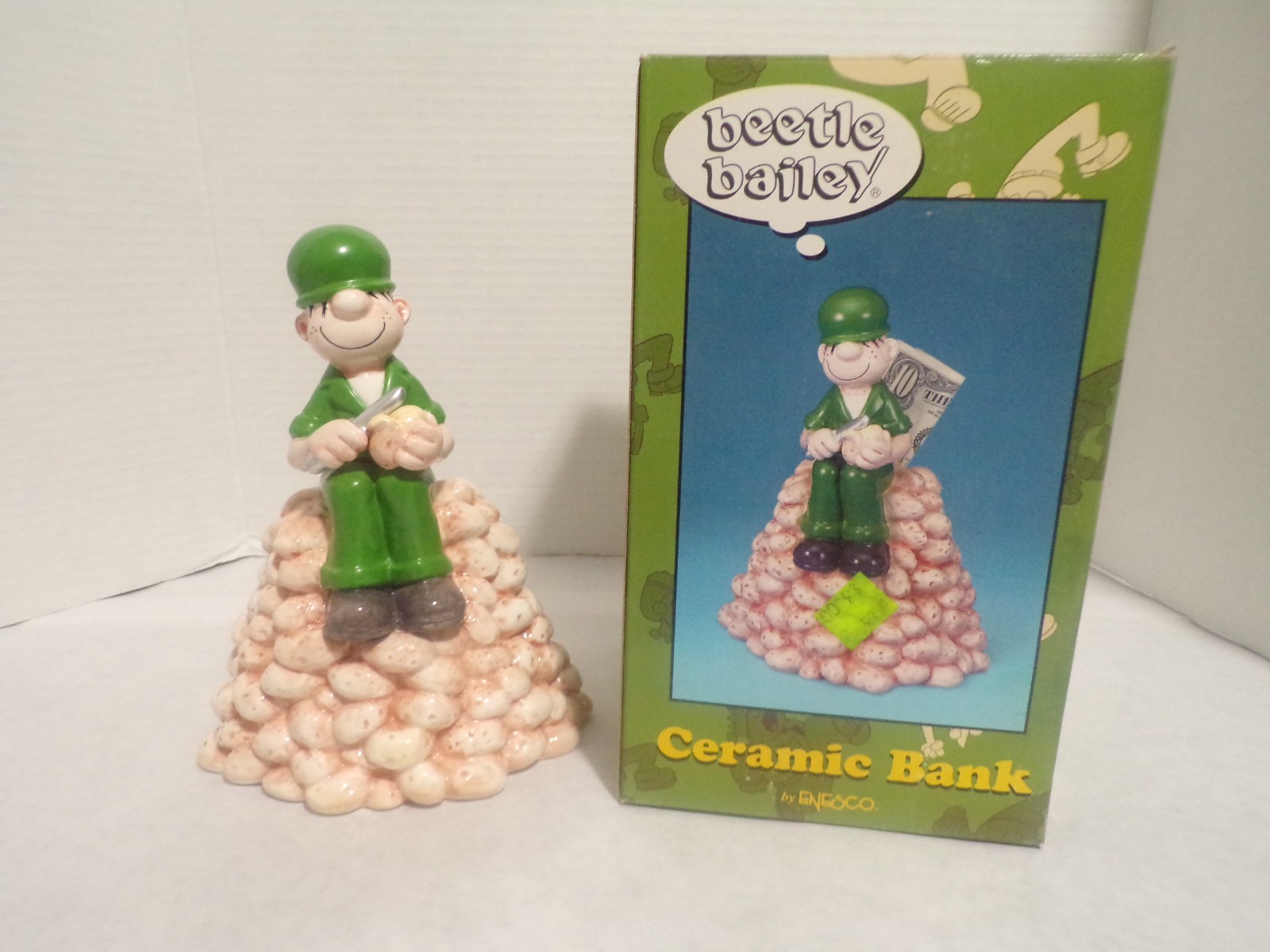 Beetle Bailey Ceramic Bank by Enesco New Condition Mint in Mint Box Beetle Bailey Ceramic Bank by Enesco New Condition Mint in Mint Box