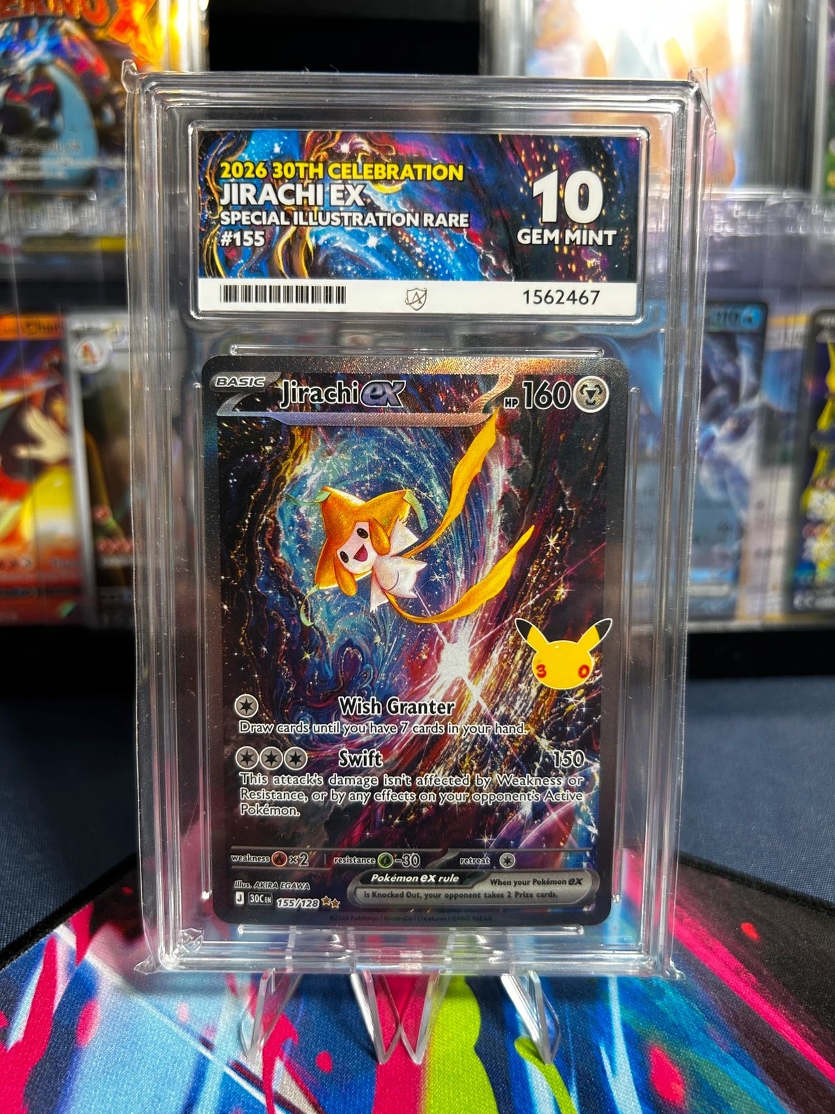 30th celebrations Jirachi ex SIR #155/128 ACE 10 Gem Mint Perfect Subgrades 30th celebrations Jirachi ex SIR #155/128 ACE 10 Gem Mint Perfect Subgrades