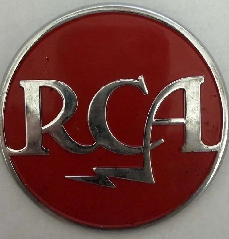 Vintage RCA Metal Equipment Badge 3 1/4 Vintage RCA Metal Equipment Badge 3 1/4