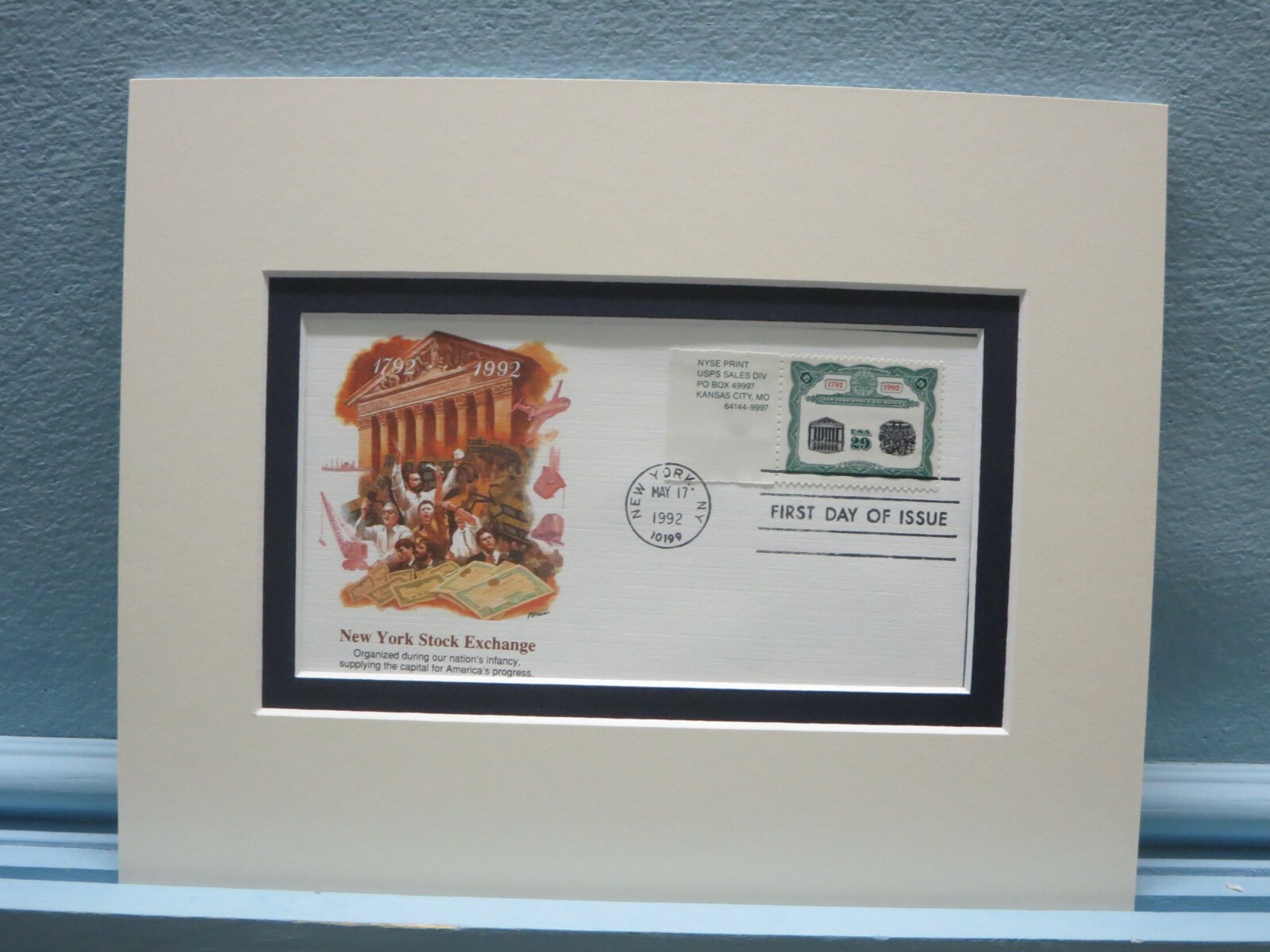 Wall Street and the New York Stock Exchange & First Day Cover of its stamp
