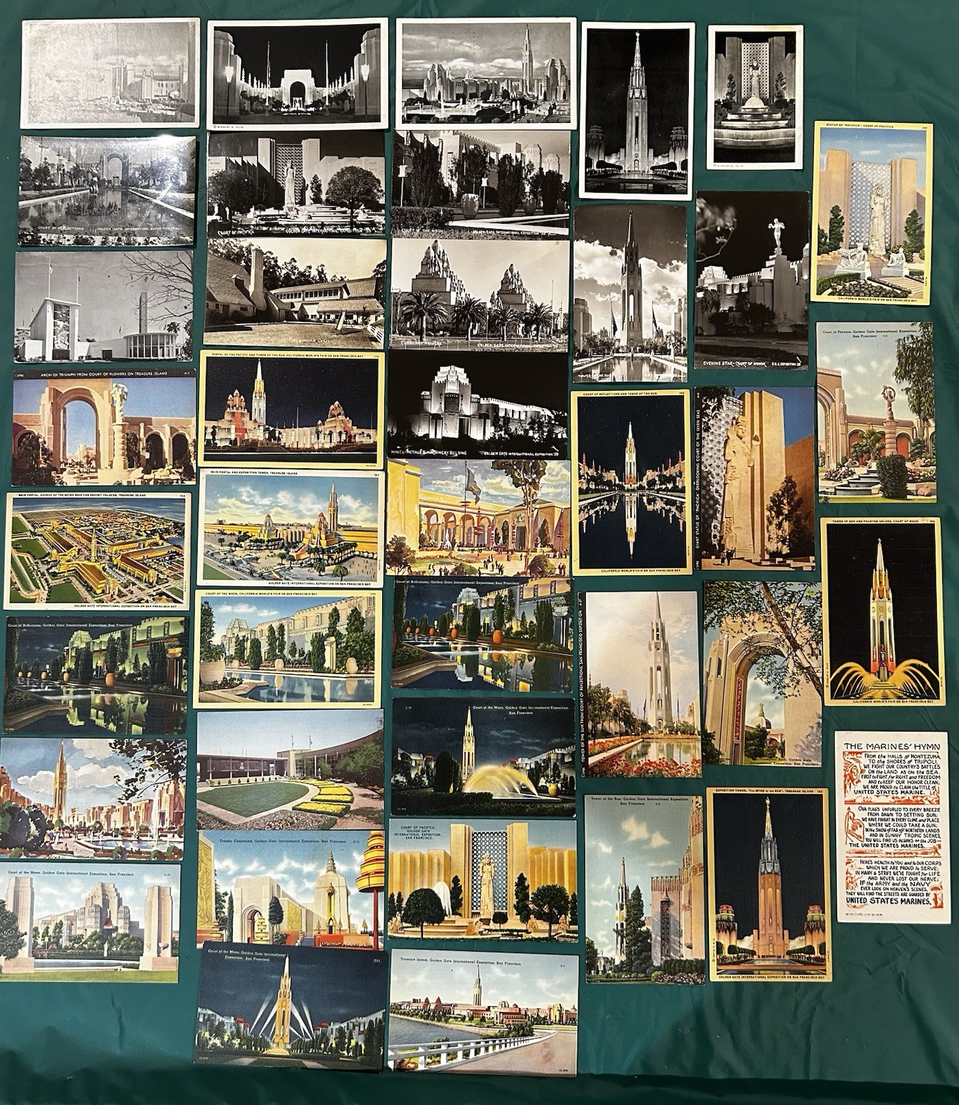 Lot of 40 Golden Gate International Exposition Postcards - 1939- Color and B&W Lot of 40 Golden Gate International Exposition Postcards - 1939- Color and B&W