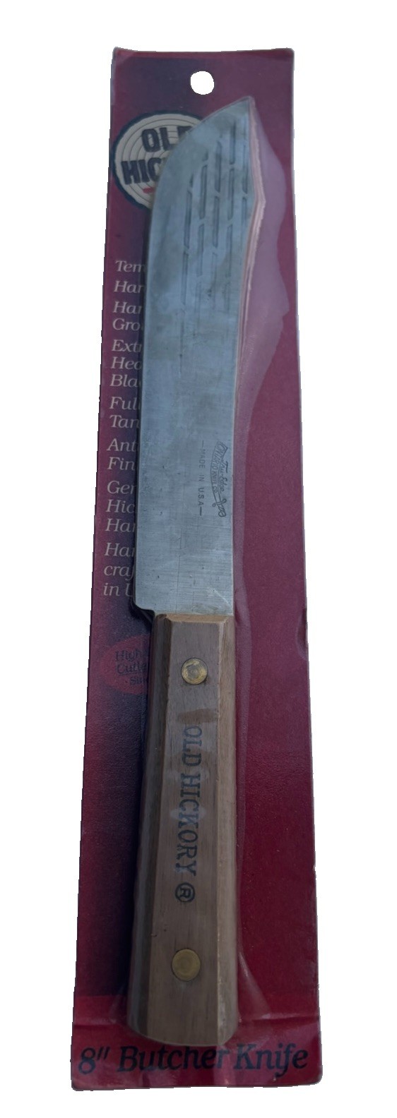 OLD HICKORY 7030 Butcher Knife 8” Carbon Steel USA Made NOS Vintage Ontario OLD HICKORY 7030 Butcher Knife 8” Carbon Steel USA Made NOS Vintage Ontario