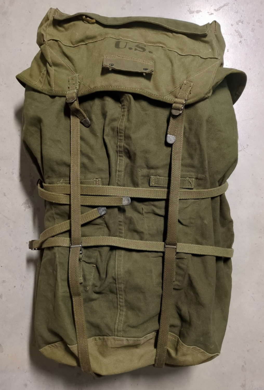 VTG Original 1944 Dated WWII US Military Boyt M1943 Field Jungle Pack OD Canvas