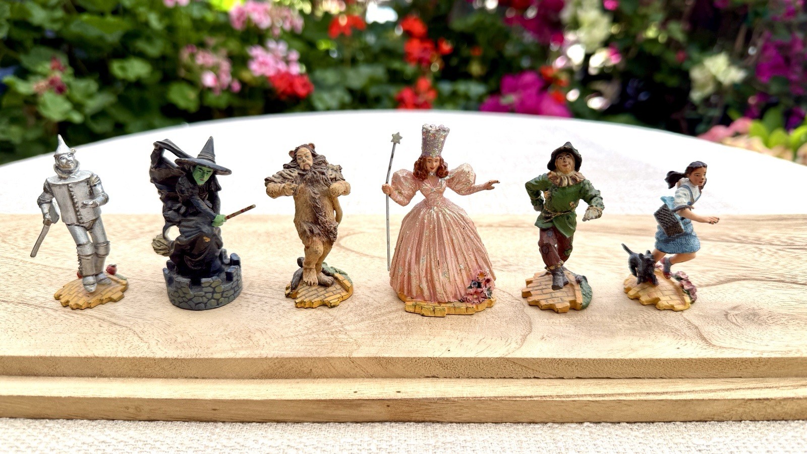 Vintage 1999 Wizard of Oz Heavy Bronze Sculpture Set 6 Collectible Figures