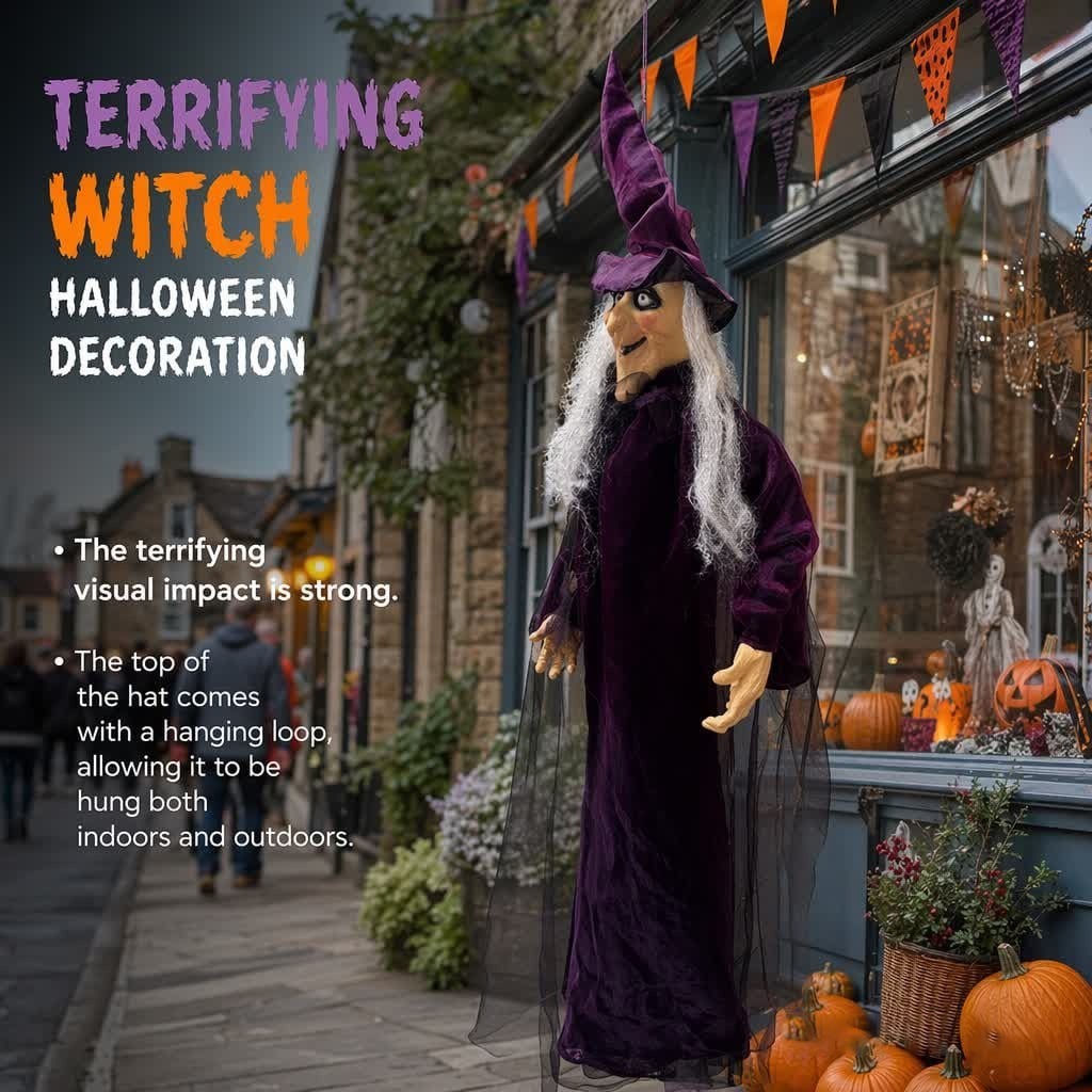 Life‑Size Standing Halloween Witch Decoration