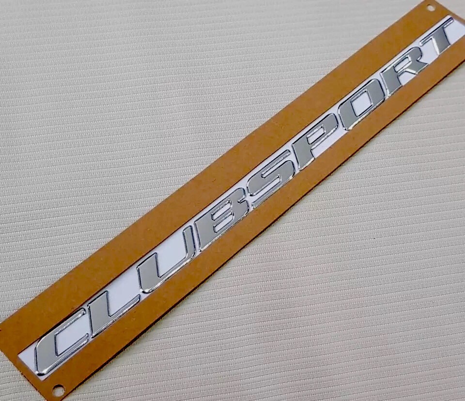 Chrome CLUBSPORT Script Badge For HSV VY VZ with Self Adhesive Back High Quality