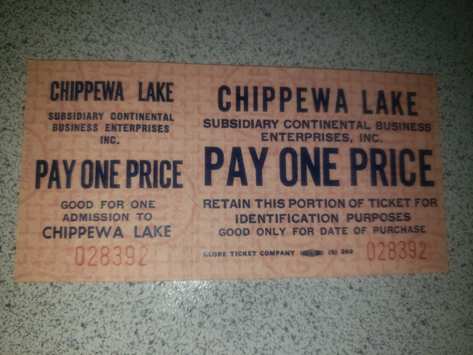 Chippewa Lake Amusement Park Ohio Defunct Admission Ticket Pink 1974 Chippewa Lake Amusement Park Ohio Defunct Admission Ticket Pink 1974