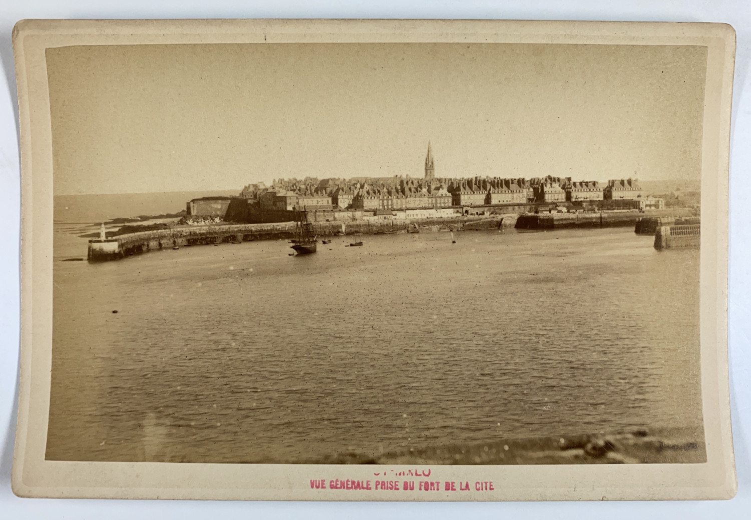 Oblin, France, Saint-Malo, General View, albumen print, ca.1880 vintage albums Oblin, France, Saint-Malo, General View, albumen print, ca.1880 vintage albums