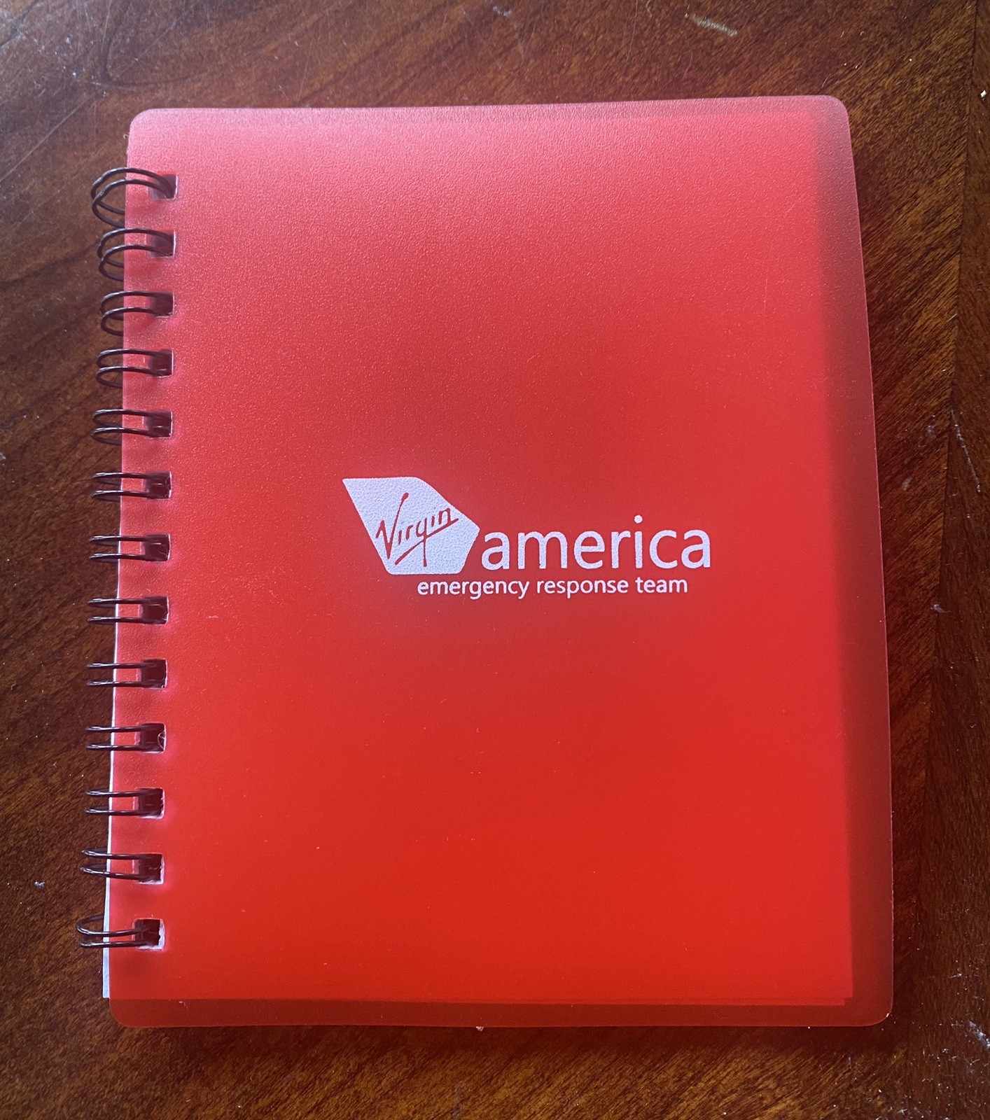 Virgin America Emergency Response Team Lined Mini Spiral Note Pad – 5” x 4” ✈️