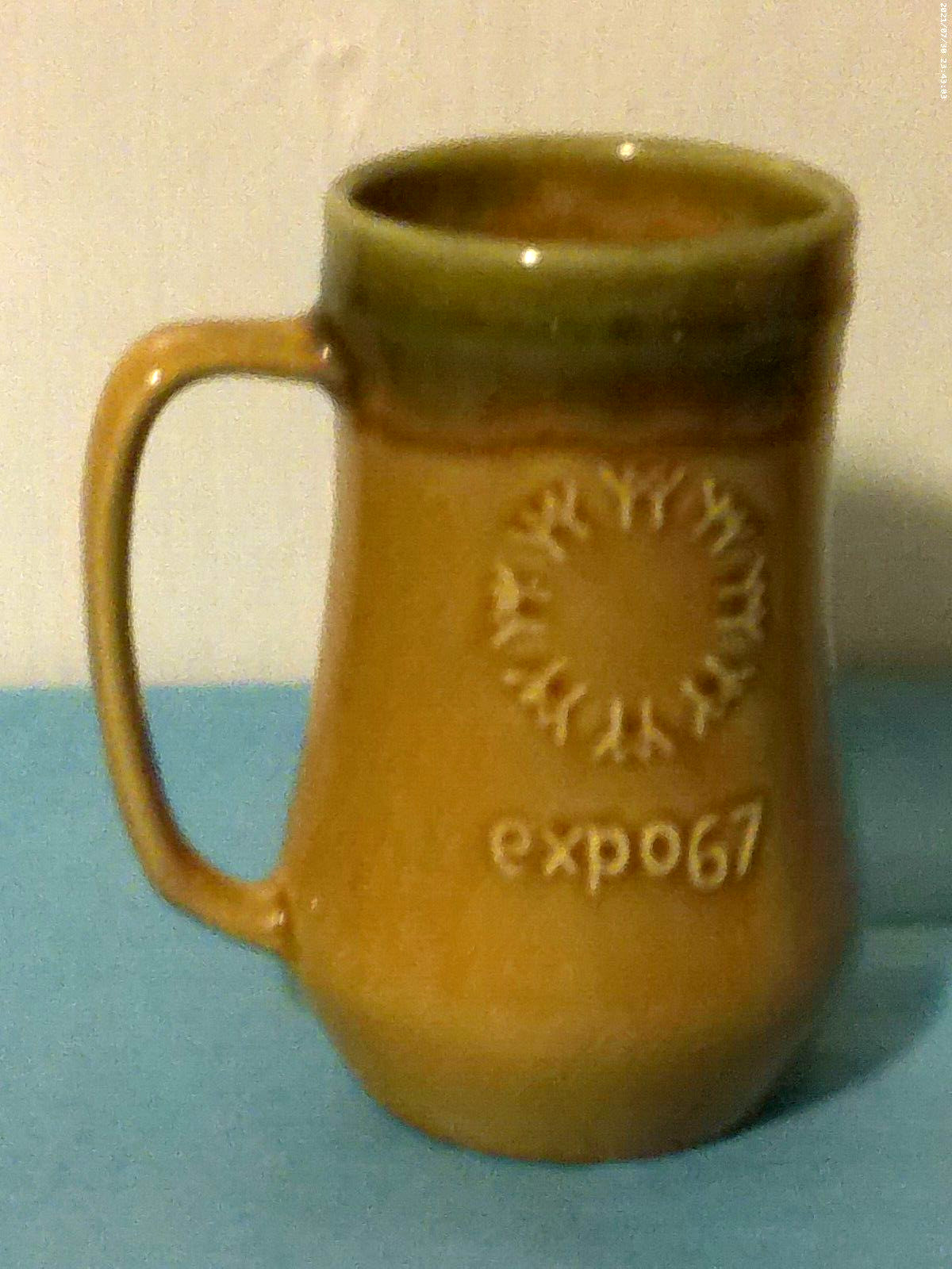 Vintage Expo \'67  Pottery  Glazed Ceramic Mug Cup Stein #183  Montreal Canada