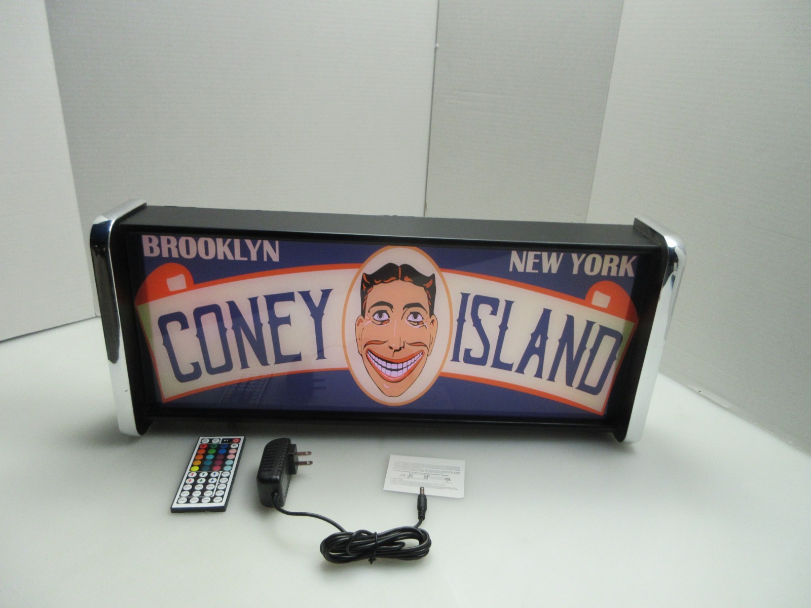 Coney Island Brooklyn NY LED Display lighted sign lightbox Wall Hanging Light Coney Island Brooklyn NY LED Display lighted sign lightbox Wall Hanging Light