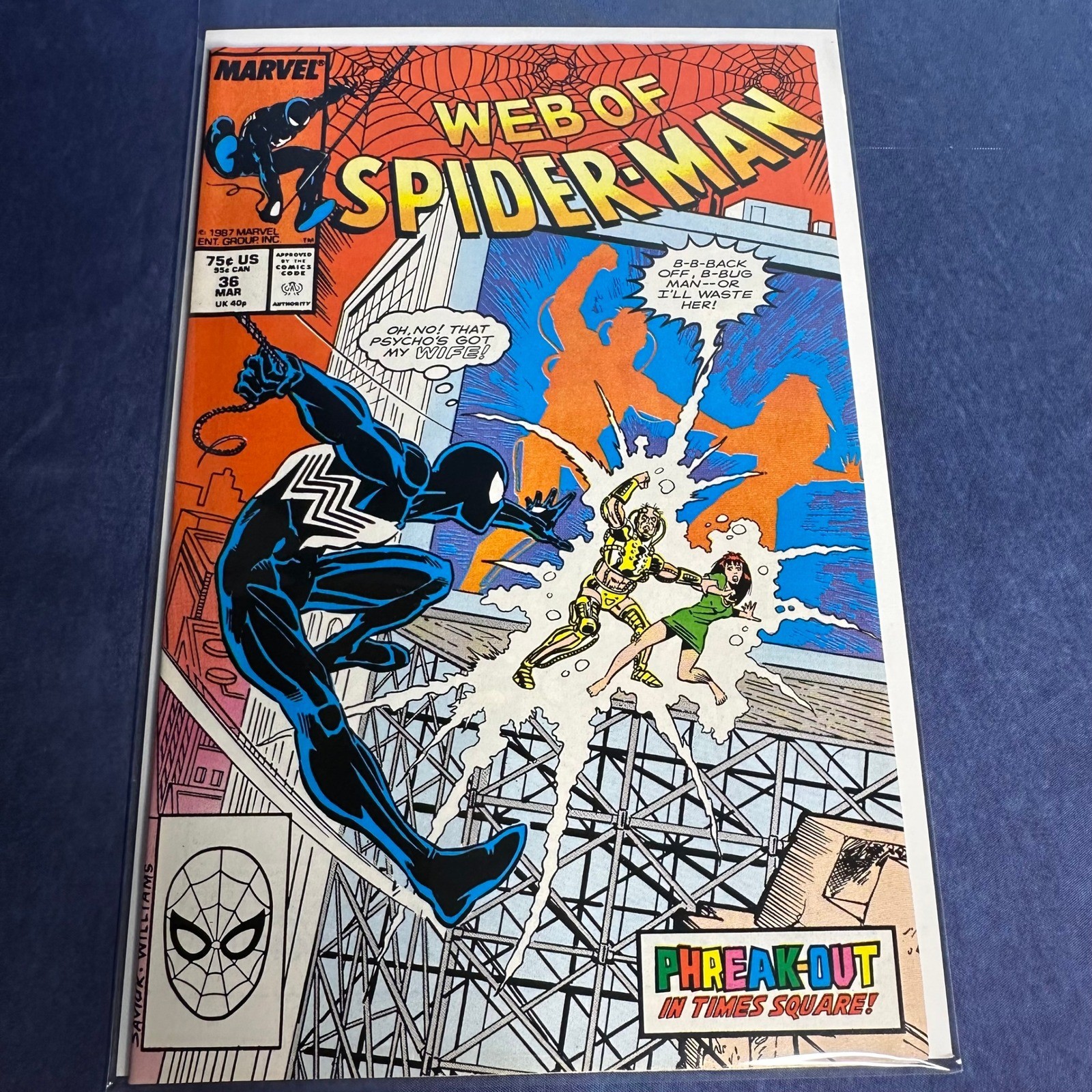Web of Spider-Man #36 1988 VF Marvel 1st Appearance Tombstone Web of Spider-Man #36 1988 VF Marvel 1st Appearance Tombstone
