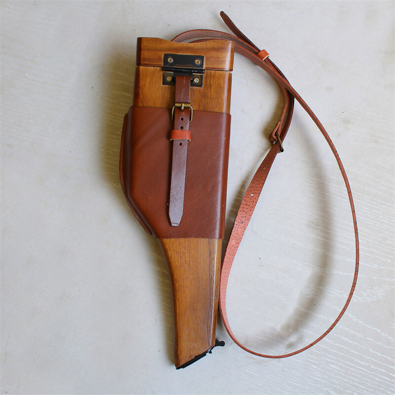 US Stock WW2 Broomhandle German Mauser C96 Wood Shoulder Holster Butt